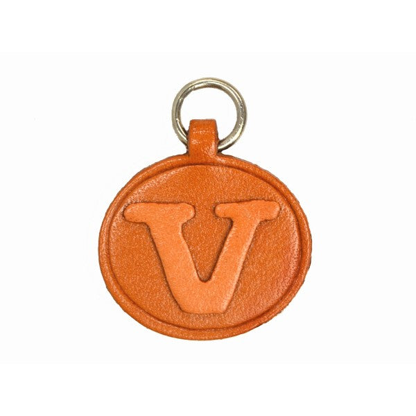 V Leather Alphabet Charm Bookmarker