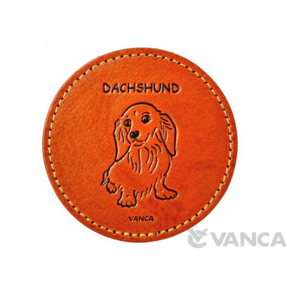 Leather Coaster Dachshund Longhair