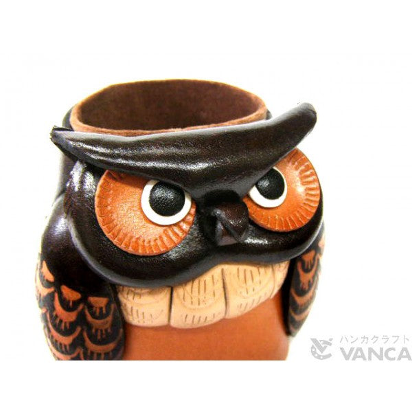 Owl Handmade Genuine Leather Eyeglasses Holder/Stand #26209