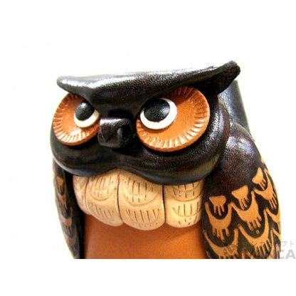 Owl Handmade Genuine Leather Eyeglasses Holder/Stand #26209