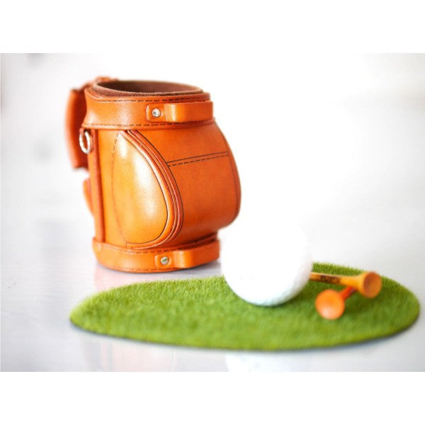 Golf Bag Handmade Leather Eyeglasses Holder/Stand #26223