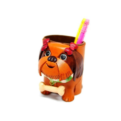 Shih Tzu Handmade Leather Eyeglasses Holder/Stand #26213