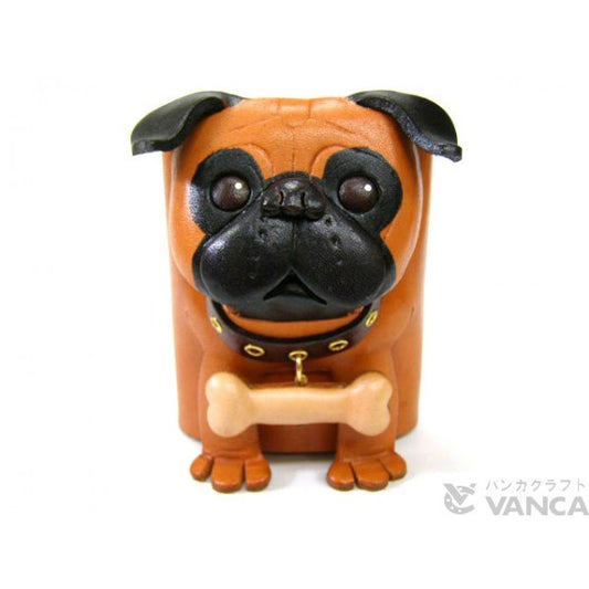 Pug Handmade Leather Dog Eyeglasses Holder/Stand #26211