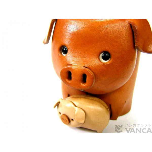 Pig Handmade Leather Animal Eyeglasses Holder/Stand #26210