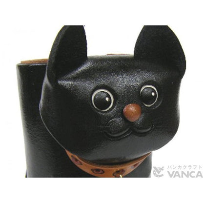 Black Cat Handmade Leather Eyeglasses Holder/Stand #26203