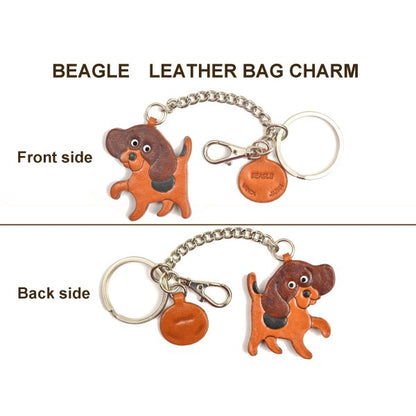 Beagle Leather Ring Charm #26056