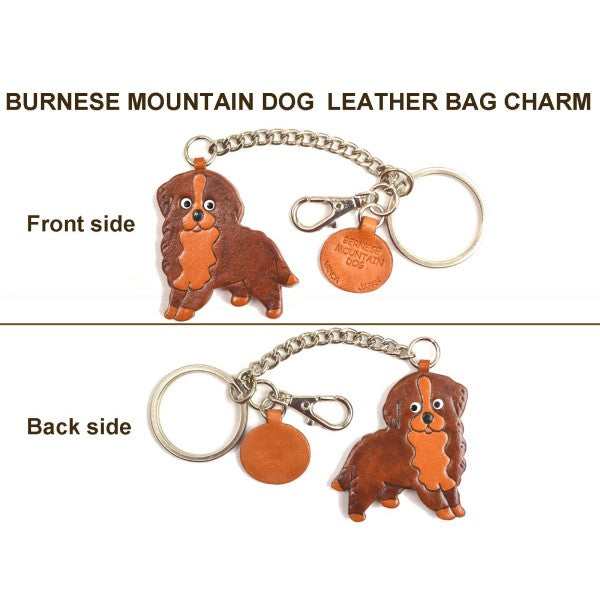 Bernese Mountain Dog Leather Ring Charm #26057