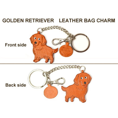 Golden Retriever Leather Ring Charm #26062