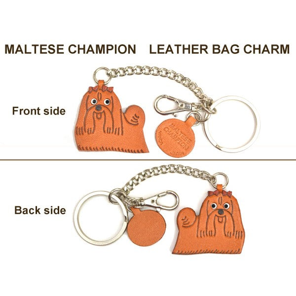 Maltese Champion Leather Ring Charm #26066