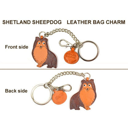 Shetland Sheepdog Leather Ring Charm #26070