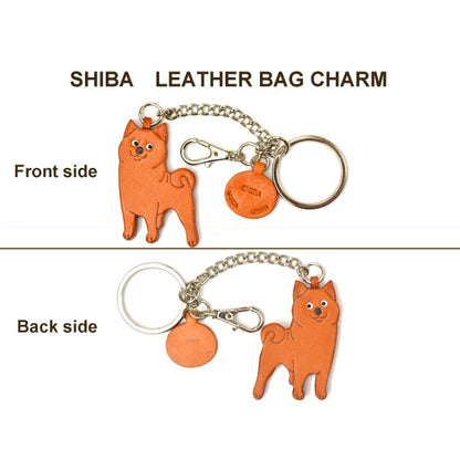 Shiba Leather Ring Charm #26071