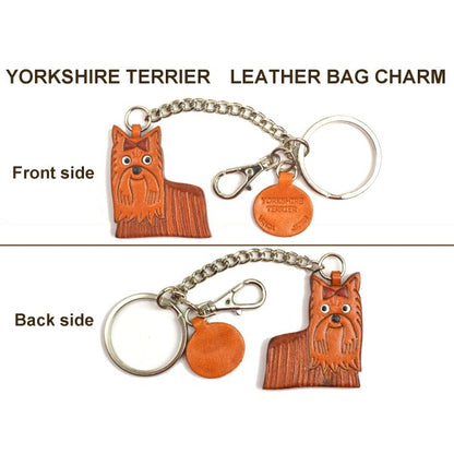 Yorkshire Terrier Leather Ring Charm #26076