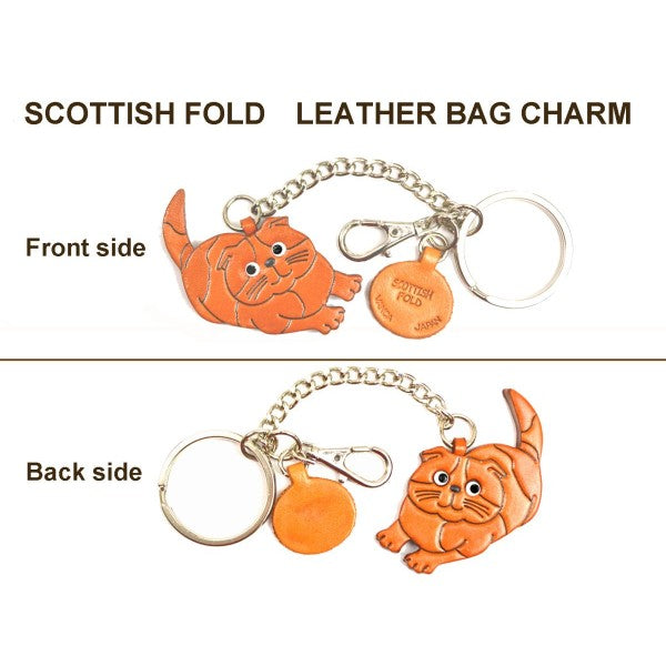 Scottish Fold Leather Ring Charm #26081