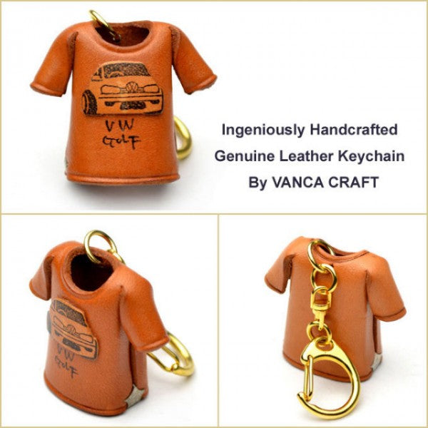 Volkswagen Golf T-shirt Leather Keychain