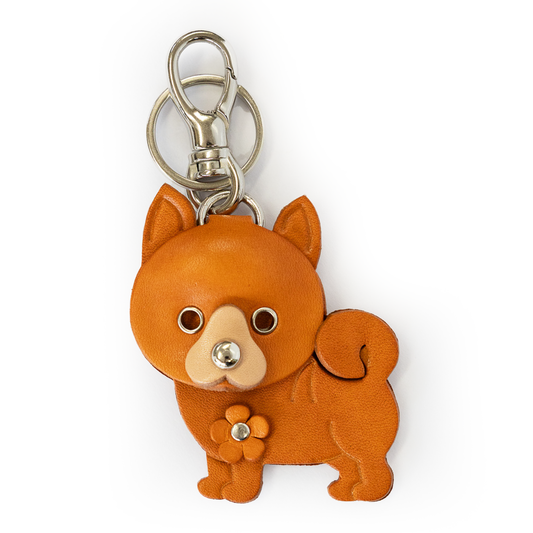 Shiba Leather Dog/Bag Charm