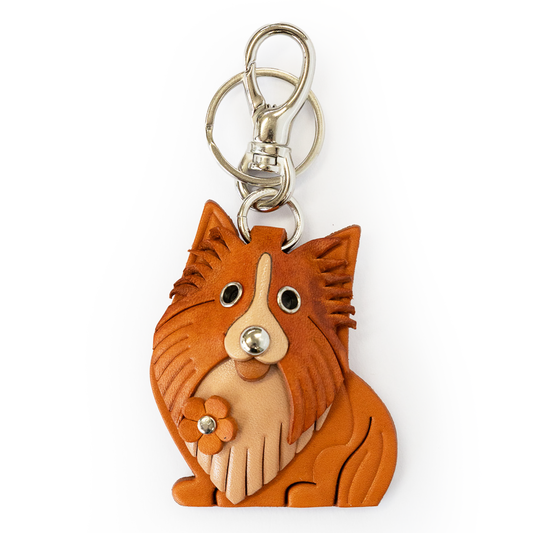 Shetland Sheepdog Leather Dog/Bag Charm