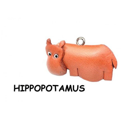 Hippopotamus Leather Charm Bookmarker