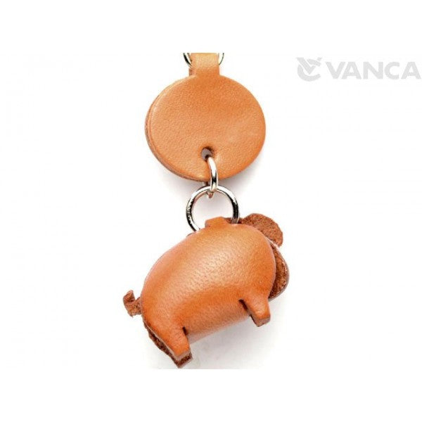 Pig Japanese Leather Keychains Animal