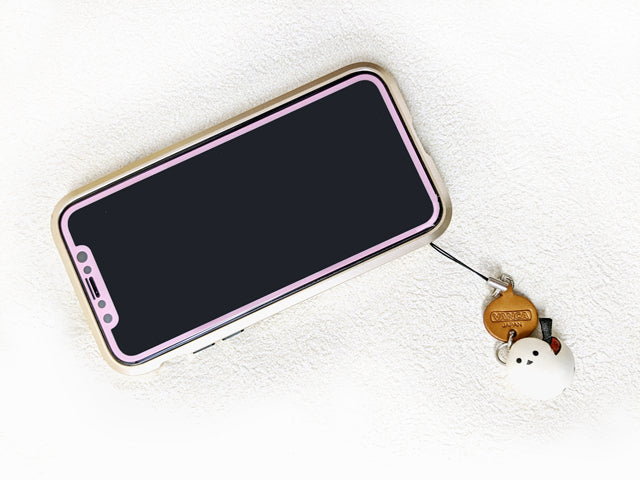 Long tailed tits Japanese Leather Cellularphone Charm Animal
