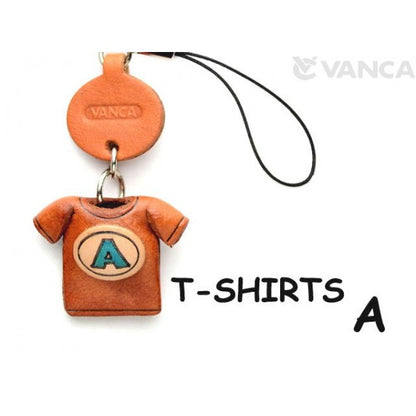 A(Blue) Japanese Leather Cellularphone Charm T-shirt