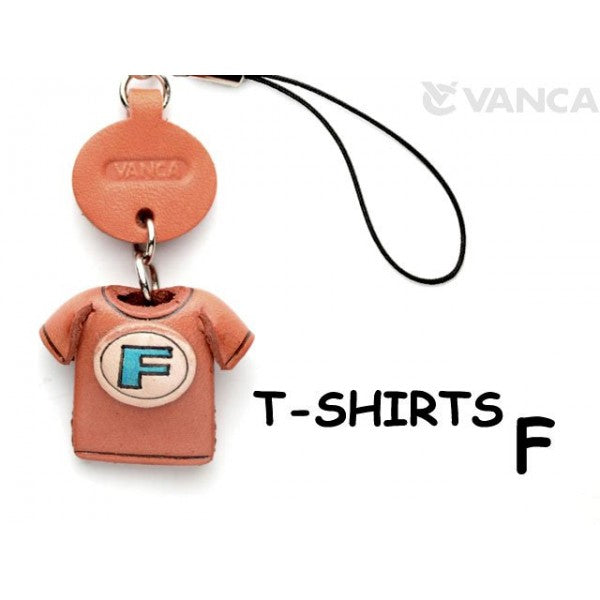F(Blue) Japanese Leather Cellularphone Charm T-shirt