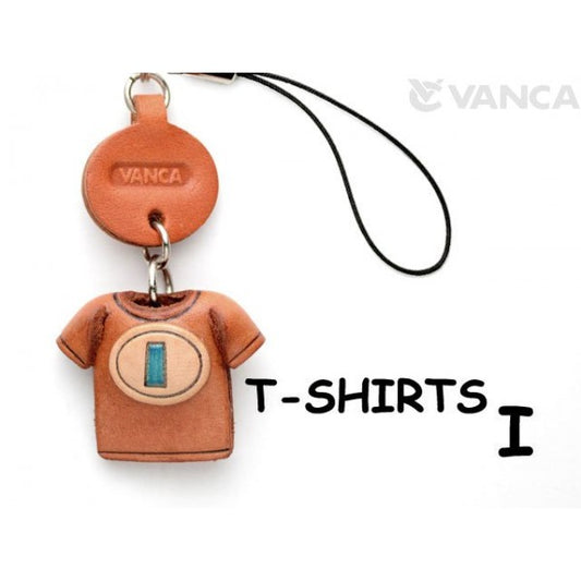 I(Blue) Japanese Leather Cellularphone Charm T-shirt