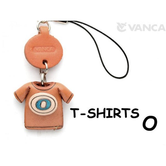 O(Blue) Japanese Leather Cellularphone Charm T-shirt