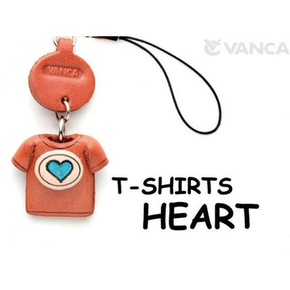 Hearts(Blue) Japanese Leather Cellularphone Charm T-shirt