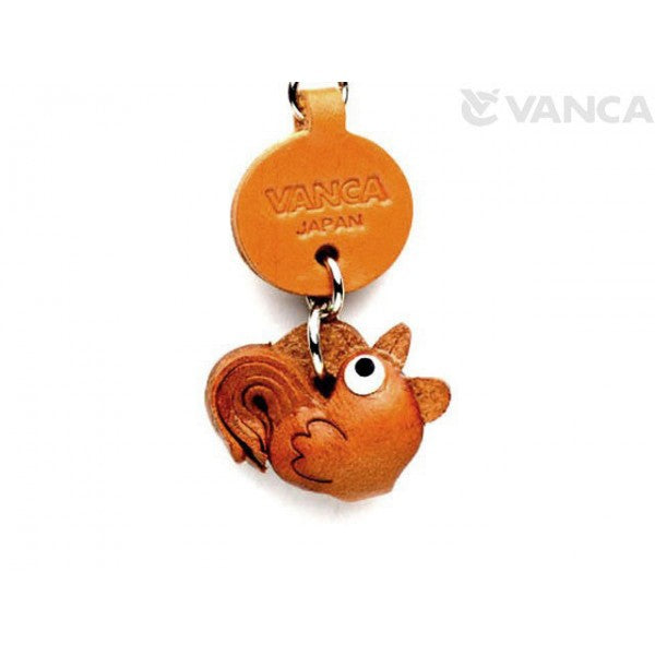 Rooster Leather Keychains Little Zodiac Mascot