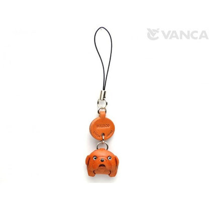 Bulldog Leather Cellularphone Charm