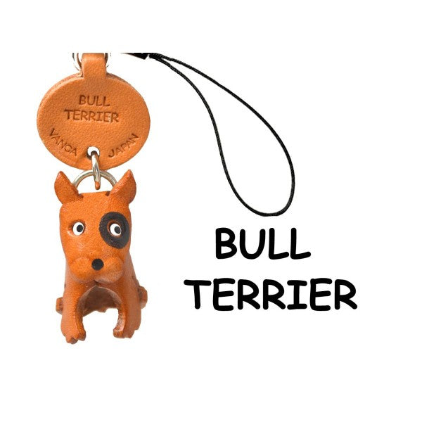 Bull Terrier Leather Dog Cellularphone Charm