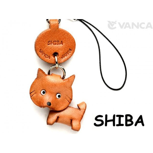 Shiba Dog Leather Cellularphone Charm #46758