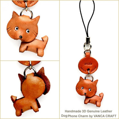 Shiba Dog Leather Cellularphone Charm #46758
