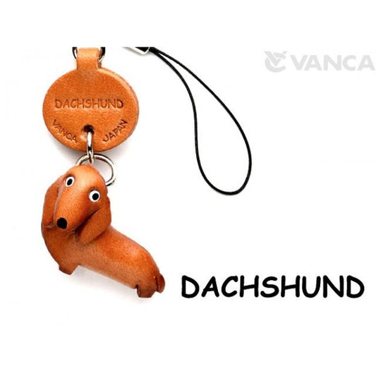 Dachshund Leather Cellularphone Charm