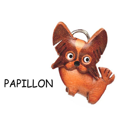 Papillon Leather dog Charm Bookmarker