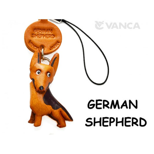 German Shepherd Leather Cellularphone Charm