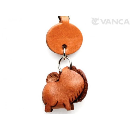 Pomeranian Leather Cellularphone Charm