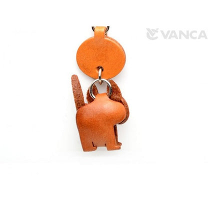 Plain Walking Cat Japanese Leather Keychains