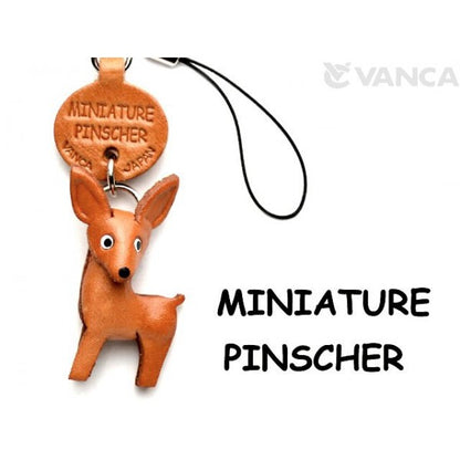 Miniatuer Pinscher Leather Cellularphone Charm