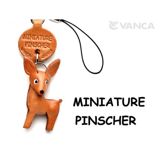 Miniatuer Pinscher Leather Cellularphone Charm