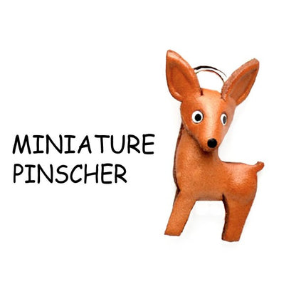 Miniature pinscher Leather dog Charm Bookmarker