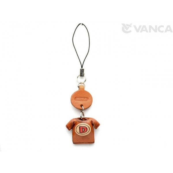 D(Red) Japanese Leather Cellularphone Charm T-shirt