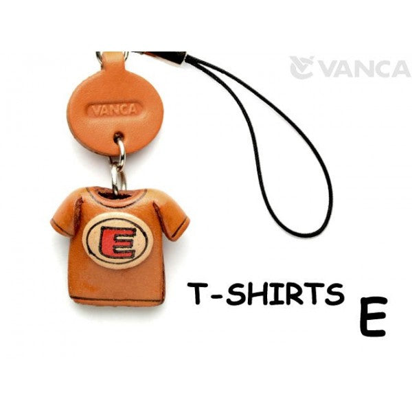 E(Red) Japanese Leather Cellularphone Charm T-shirt
