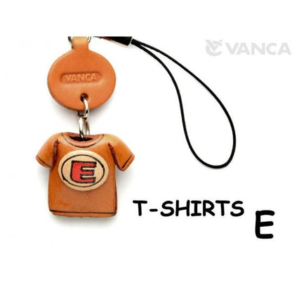 E(Red) Japanese Leather Cellularphone Charm T-shirt