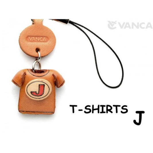 J(Red) Japanese Leather Cellularphone Charm T-shirt