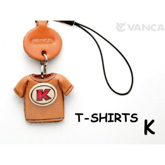 K(Red) Japanese Leather Cellularphone Charm T-shirt