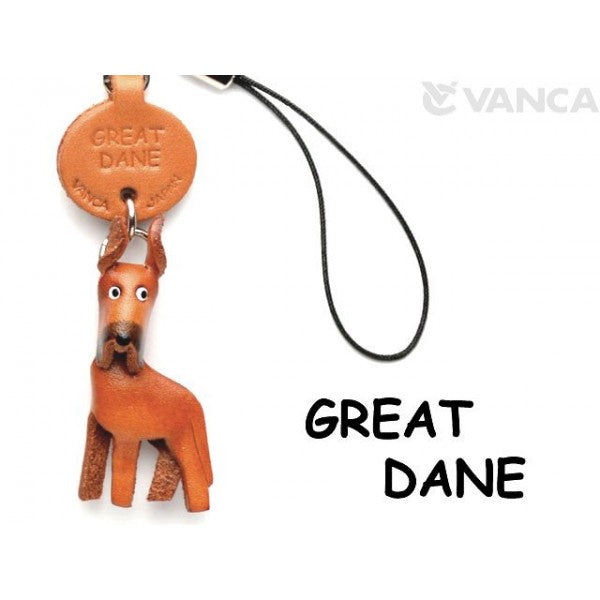 Great Dane Leather Cellularphone Charm
