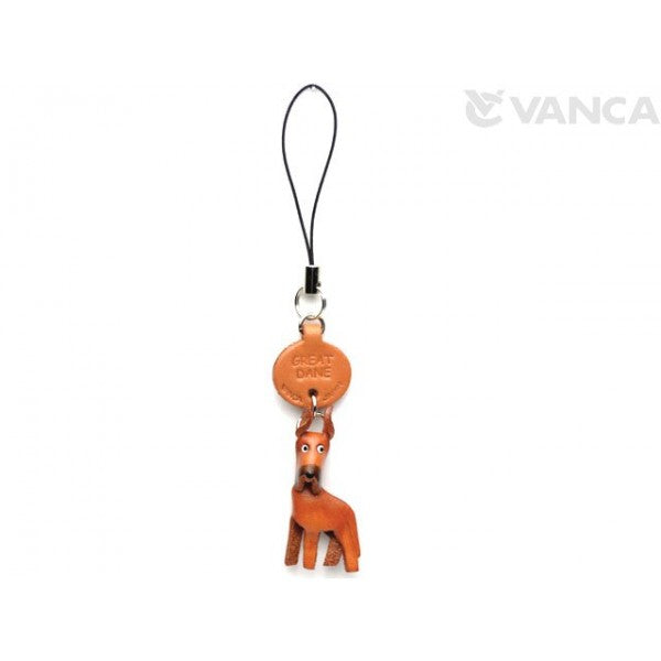 Great Dane Leather Cellularphone Charm