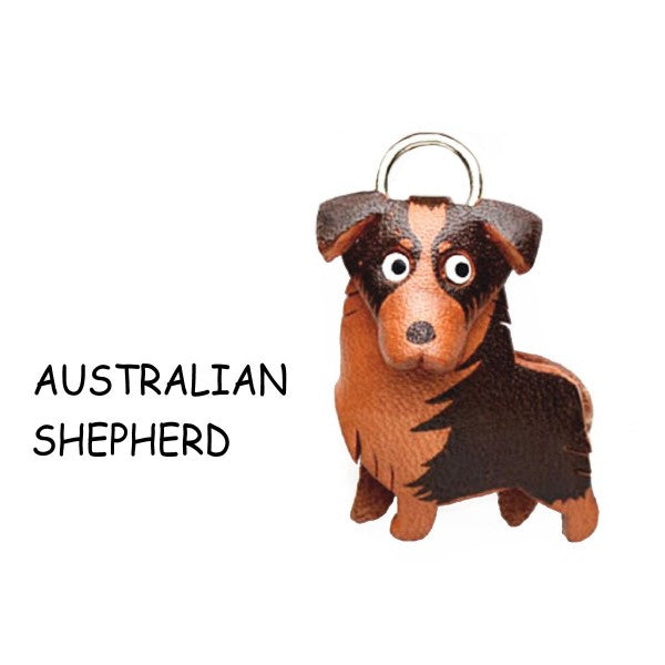 Australian shepherd Leather dog Charm Bookmarker