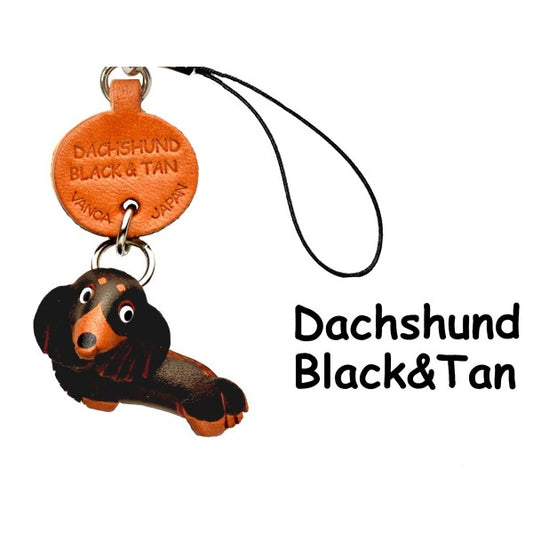 Dachshund Long B&T Leather Cellularphone Charm #46771